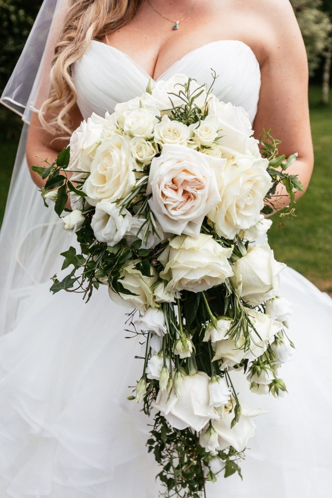 trailing bridal bouquet