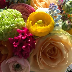Assorted spring wedding bouquet