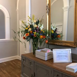 Wedding venue flowers